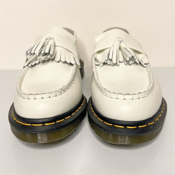 NEW Dr Martens Adrian YS White Leather Kiltie Loafer - Picture 3 of 8
